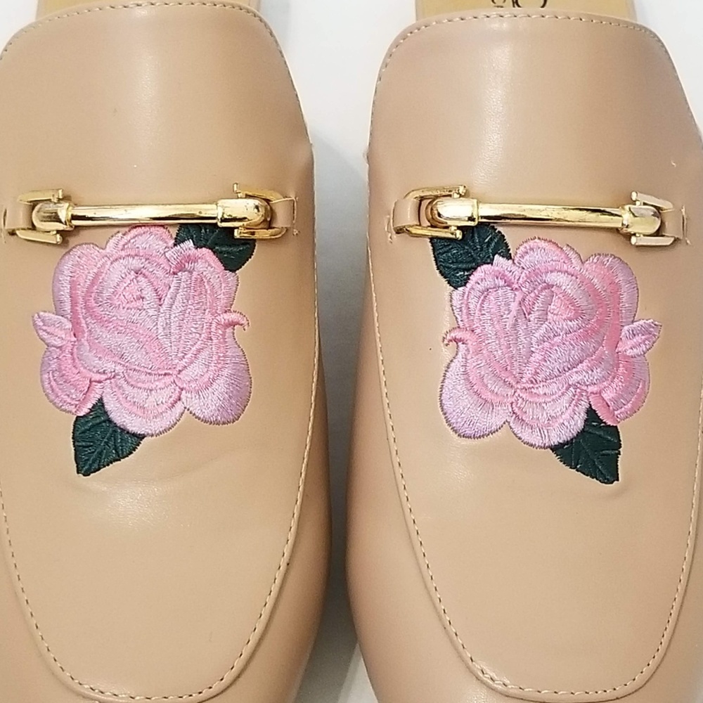 NEW Catherine Malanddrino Pink Vegan Mule Slides - Picture 5 of 5